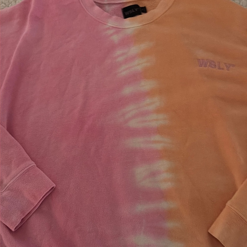 WSLY Vibrant Pink and Orange Sweatshirt